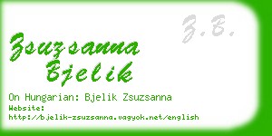 zsuzsanna bjelik business card